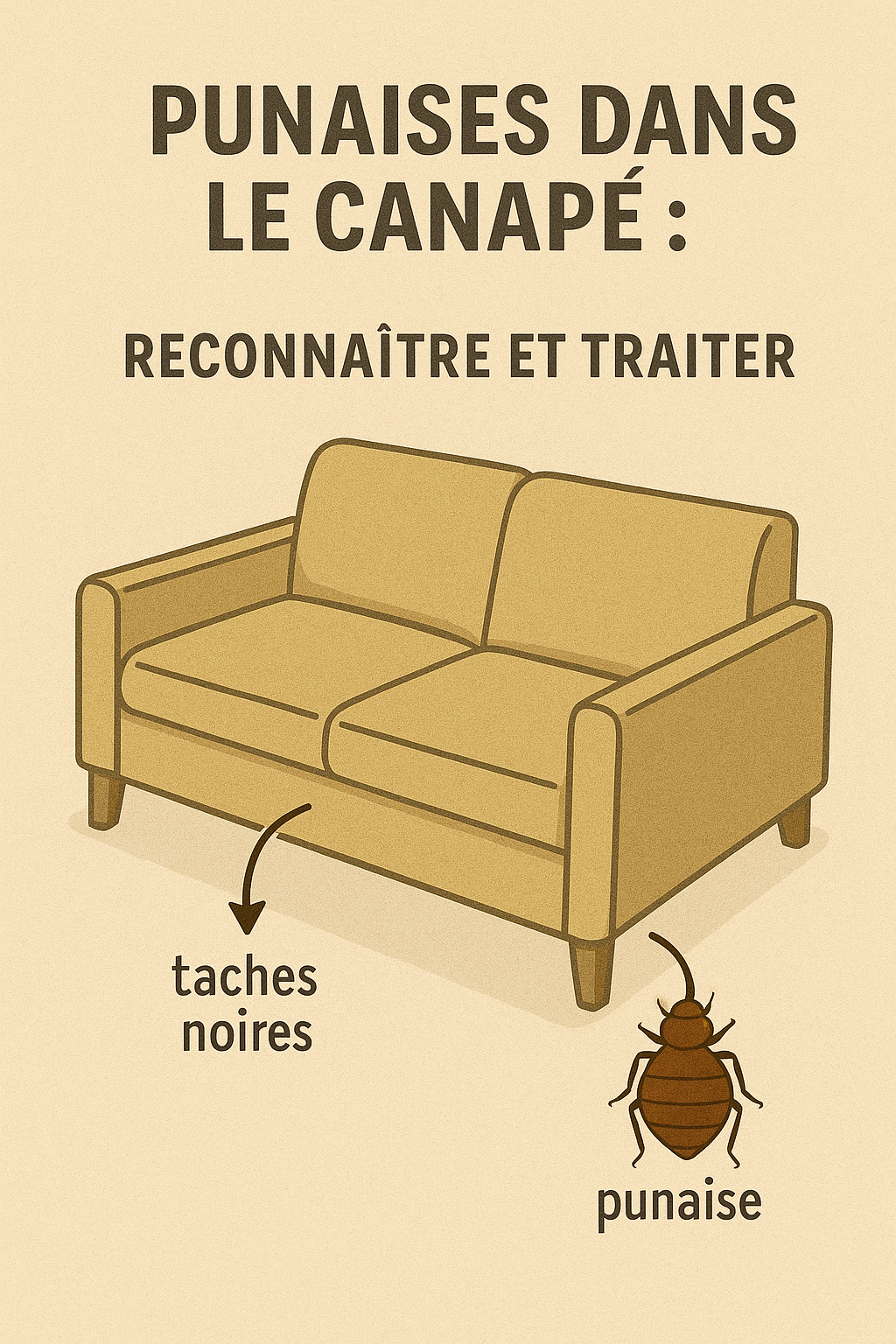 Punaises dans le canapé : reconnaître et traiter