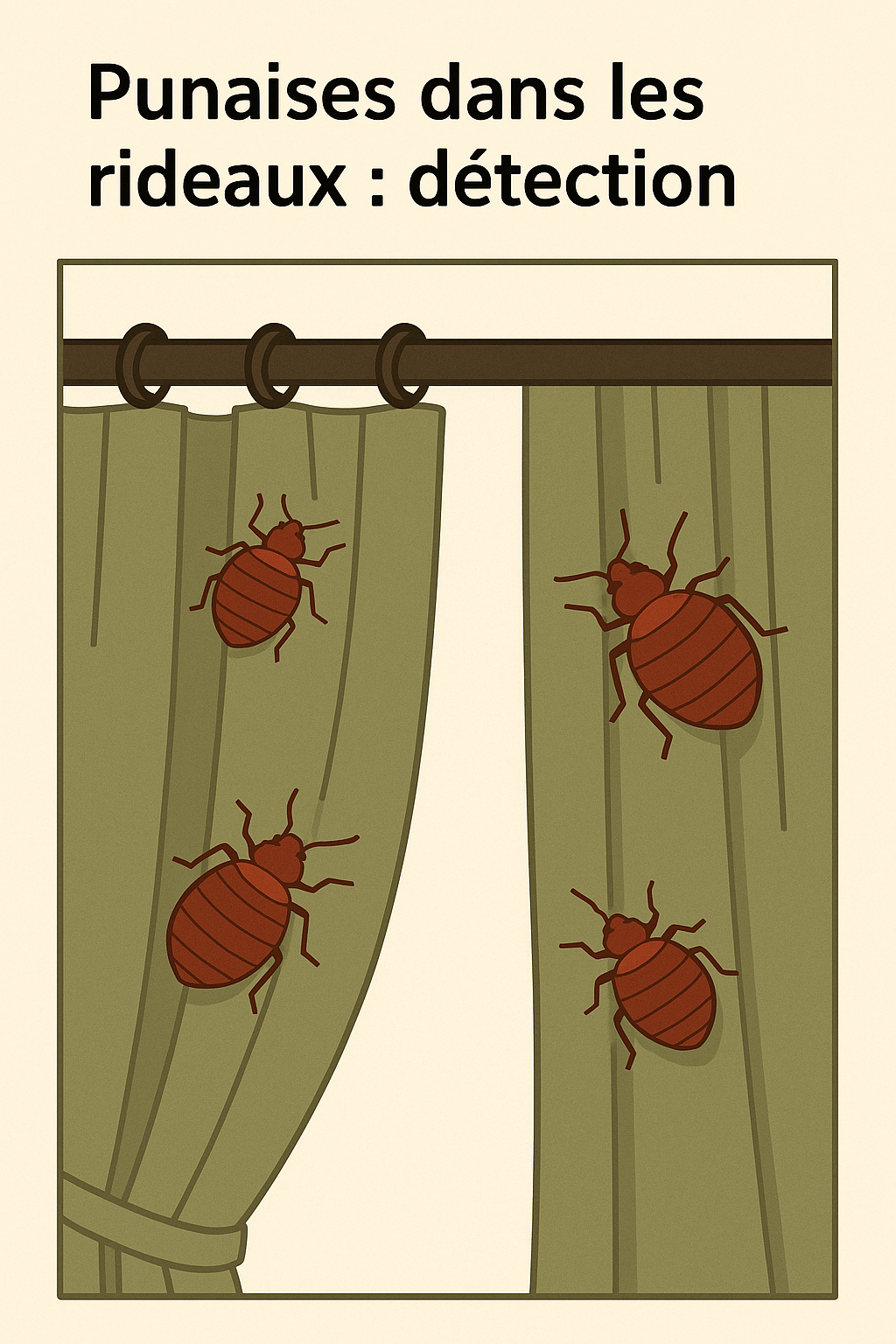 Punaises dans les rideaux : détection